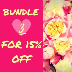 Bundle 3 for 15% off